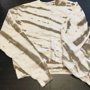 NWOT Good American Women’s Tie Dye Crew Neck Sweat Shirt-
